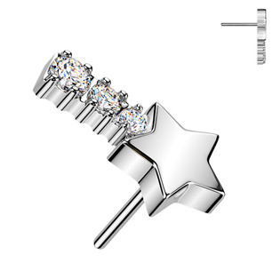 TIT1662 Ozdobná část k PUSH IN piercingu TITAN