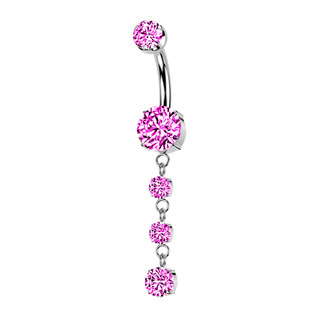 TIT1610 Visací piercing do pupíku - TITAN