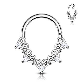 NS0046ST-1008 Helix / cartilage / tragus piercing 1,0 x 8 mm