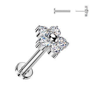 TIT1638-1008 Piercing do brady kytička - PUSH IN labreta TITAN