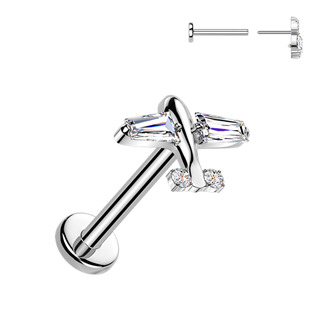 TIT1694 Piercing do brady letadélko - PUSH IN labreta TITAN