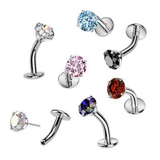 TIT1711-C Obrácený PUSH IN piercingu do pupíku TITAN