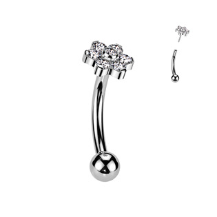 TIT1400-1208 PUSH IN piercing k do obočí TITAN, 1,2 x 8 mm