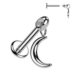 TIT1641-1206 Piercing do ucha - labreta měsíc TITAN