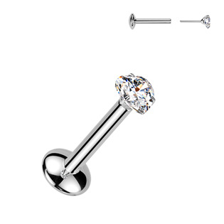 TM015 Piercing do brady - PUSH IN labreta TITAN Moissanit 0.06ct