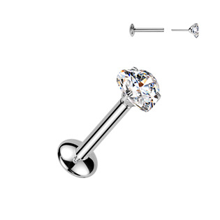 TM016 Piercing do brady - PUSH IN labreta TITAN Moissanit 0.25ct
