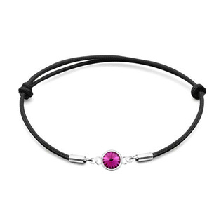 SX129-FU Stříbrný náramek s Crystals from Swarovski® Fuchsia