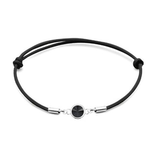 SX129-JB Stříbrný náramek s Crystals from Swarovski® Jet Black