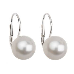 EG2072-WH Stříbrné náušnice s perlou Preciosa® White