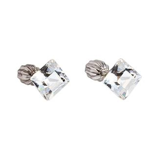 EG2043-CR Stříbrné náušnice Crystals from Swarovski®, Crystal