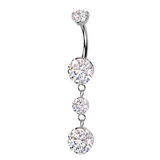 TIT1438-C Visací piercing do pupíku - TITAN