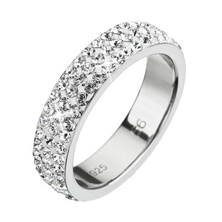 EG5071-48 Stříbrný prsten s krystaly Preciosa, vel: 48