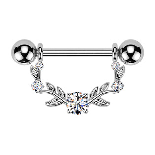 BR01029 Ozdobný piercing do bradavky