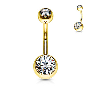 BS01014C-161046 Pozlacený piercing banánek malý