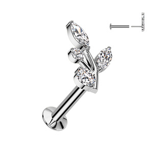 LB1138 Piercing do brady s větvičkou - PUSH IN labreta