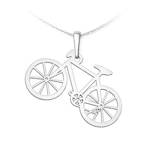 PA1545 Stříbrný přívěsek cyklistické kolo
