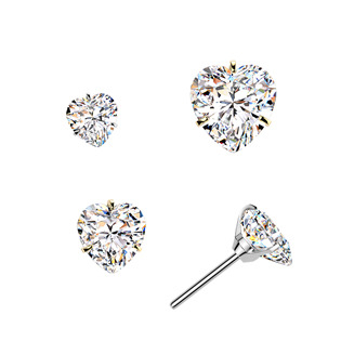 TM028 Ozdobná část k PUSH IN piercingu Moissanit TITAN, 0,11ct (3mm)