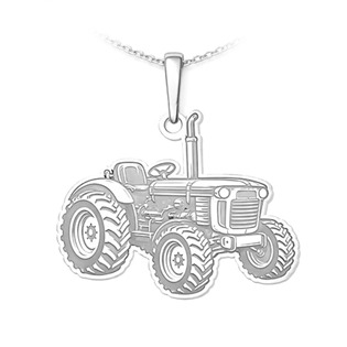 PA1880 Stříbrný přívěsek traktor