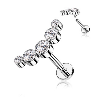 LB1113ST-1206 Piercing do brady se zirkony