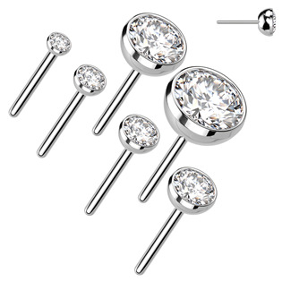 TIT1147C-015 Kamínek k PUSH IN piercingu TITAN