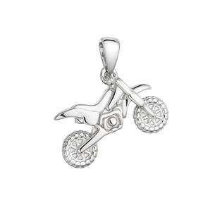 EG1217 Stříbrný přívěsek motorka cross