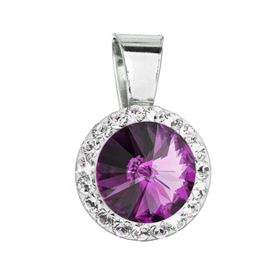 EG1243 Stříbrný přívěsek s krystaly Preciosa, Amethyst