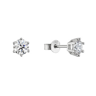 EG1863 Stříbrné náušnice MIA moissanite 5mm