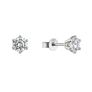 EG1865 Stříbrné náušnice MIA moissanite 5mm