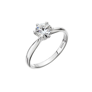 EG1869-52 Stříbrný prsten MIA moissanite
