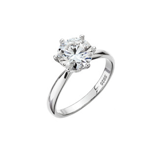 EG1870-53 Stříbrný prsten MIA moissanite 8 mm