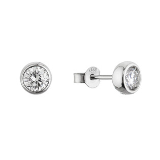 EG1888 Stříbrné náušnice AMELIA moissanite