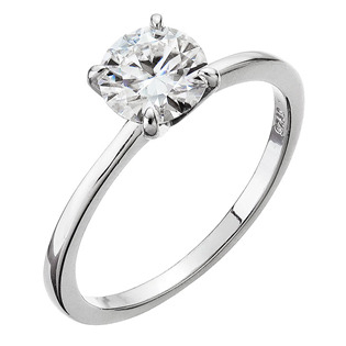 EG1899-58 Stříbrný prsten ELEN moissanite