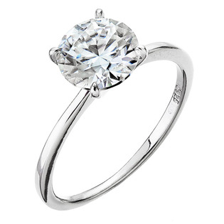 EG1900-55 Stříbrný prsten ELEN moissanite