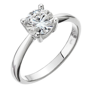 EG1901-60 Stříbrný prsten ELEN moissanite