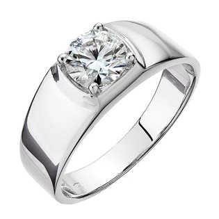 EG1902-52 Stříbrný prsten LEO moissanite
