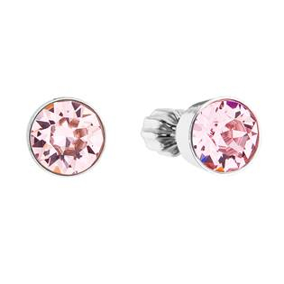 EG2044-LR Stříbrné náušnice s krystaly Crystals from Swarovski® Light Rose