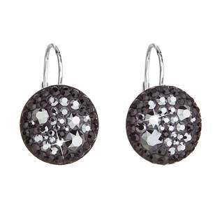EG2055-HM Stříbrné náušnice s krystaly Crystals from Swarovski® Hematite