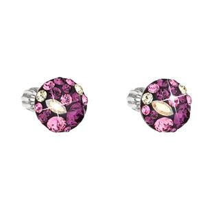EG2809-AM Stříbrné náušnice s krystaly Crystals from Swarovski® Amethyst