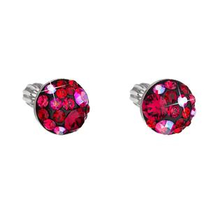 EG2809-CH Stříbrné náušnice s krystaly Crystals from Swarovski® CHERRY