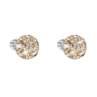 EG2809-GD Stříbrné náušnice s krystaly Crystals from Swarovski® Gold