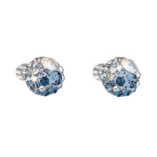 EG2809-IB Stříbrné náušnice s krystaly Crystals from Swarovski® Ice Blue