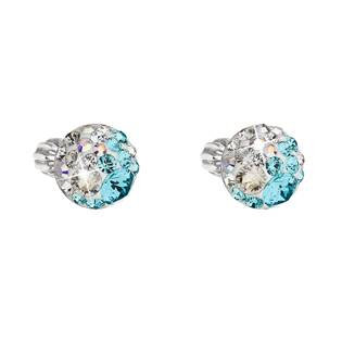 EG2809-LT Stříbrné náušnice s krystaly Crystals from Swarovski® Light Turquoise