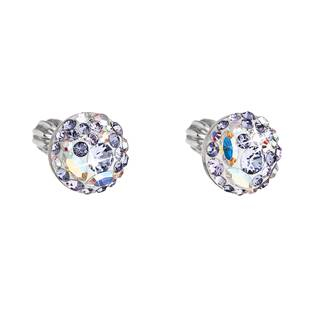 EG2809-VI Stříbrné náušnice s krystaly Crystals from Swarovski® VIOLET