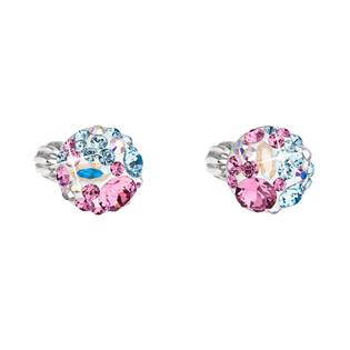 EG2809-WL Stříbrné náušnice s krystaly Crystals from Swarovski® Water Lilly