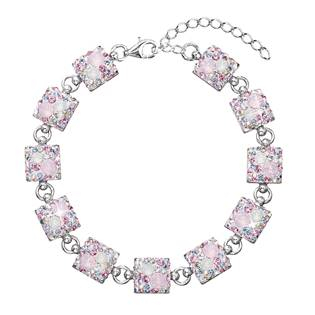 EG7002-MR Stříbrný náramek s krystaly Crystals from Swarovski®, Magic Rose
