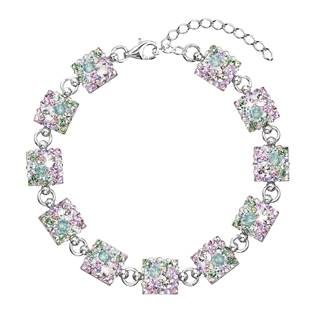 EG7002-SK Stříbrný náramek s krystaly Crystals from Swarovski®, Sakura