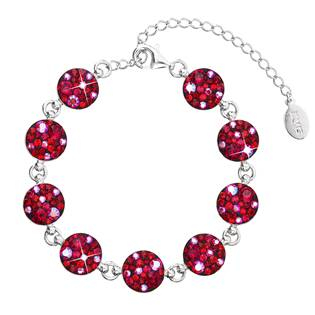 EG7004-CH Stříbrný náramek s krystaly Crystals from Swarovski® Cherry