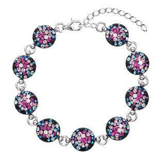EG7004-GX Stříbrný náramek s krystaly Crystals from Swarovski® Galaxy