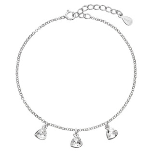 EG7049 Stříbrný náramek se srdíčky Crystals from Swarovski®