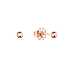EG9079-RD Pozlacené stříbrné náušnice kulička 3mm